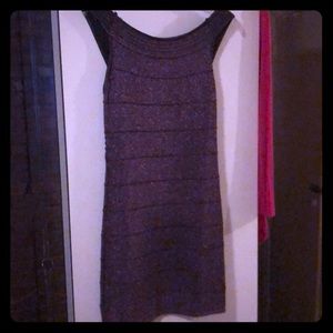 Purple Bandage Bandeau Dress